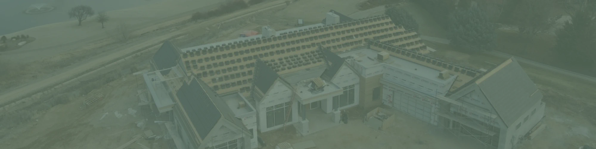 Roof mid-construction